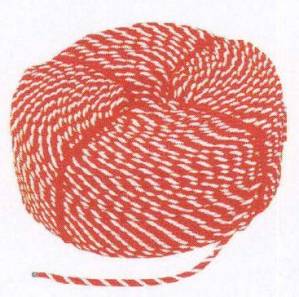 アクリル紅白紐 6ミリ巾